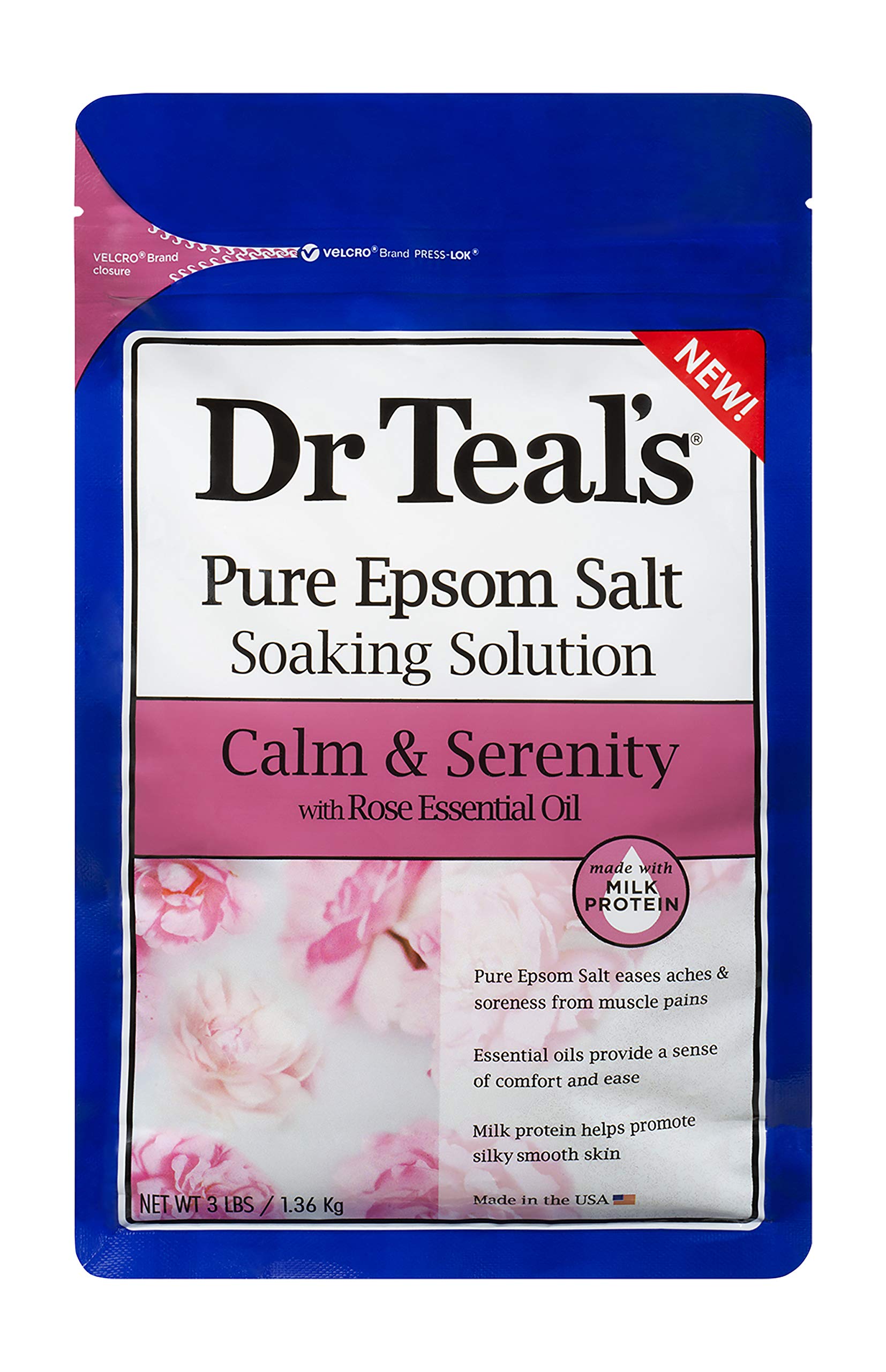 Dr.Teal's Calm & Serenity rose oil close-up highlights aromatherapy allure.