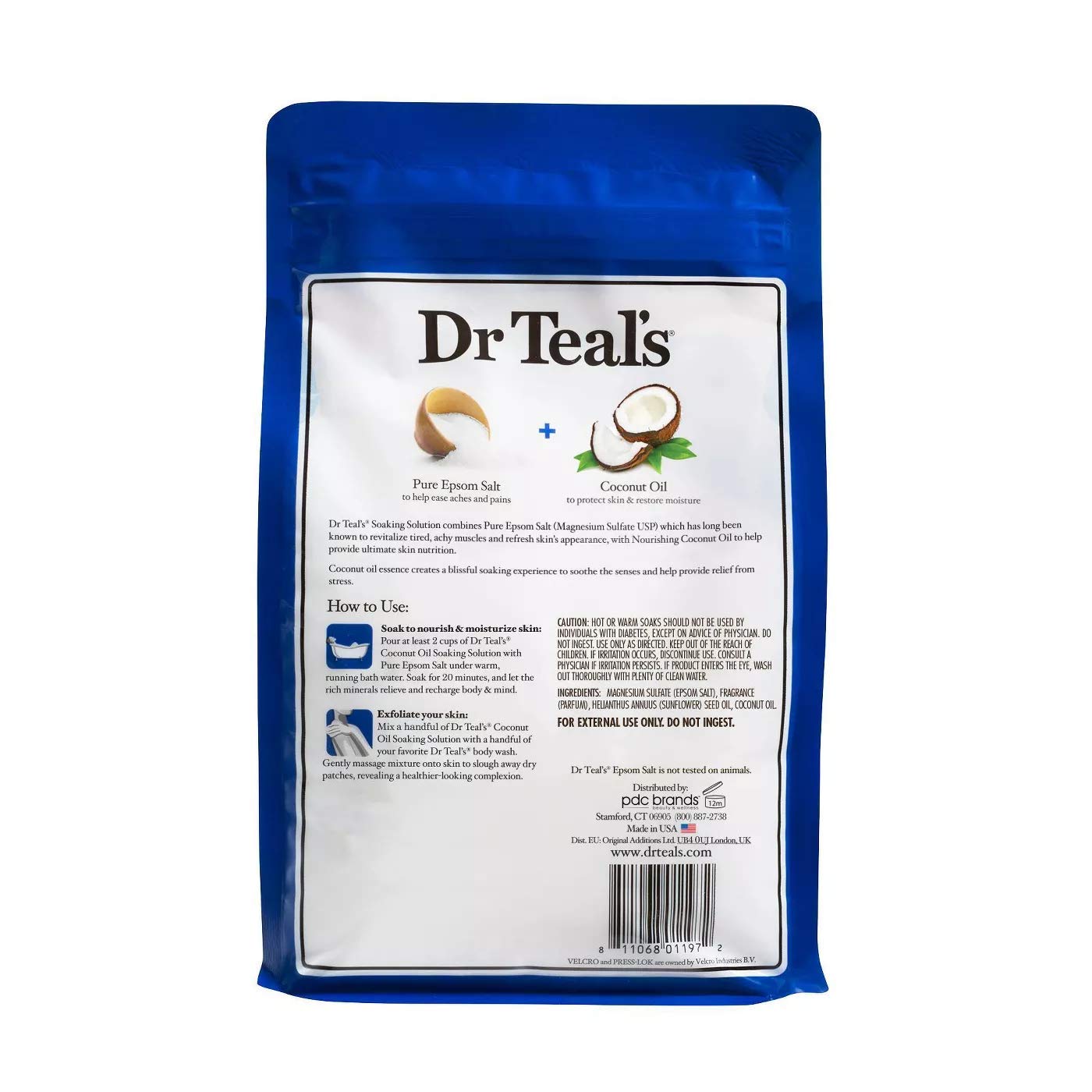 Dr Teal's Coconut Oil Soaking Solution in a bath setup for relaxation.