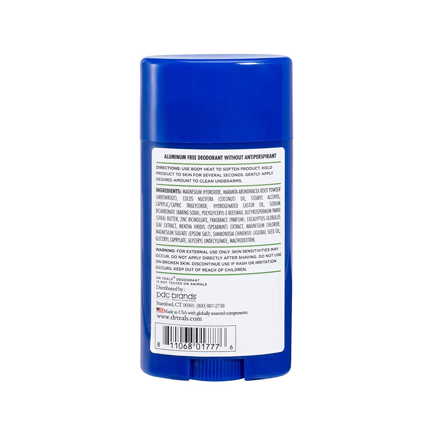Applying Dr Teal's deodorant for a fresh, dry feel.