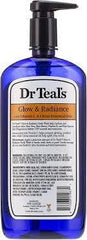 Dr Teal's Eucalyptus body wash bottle pour delivers cooling, invigorating aroma.