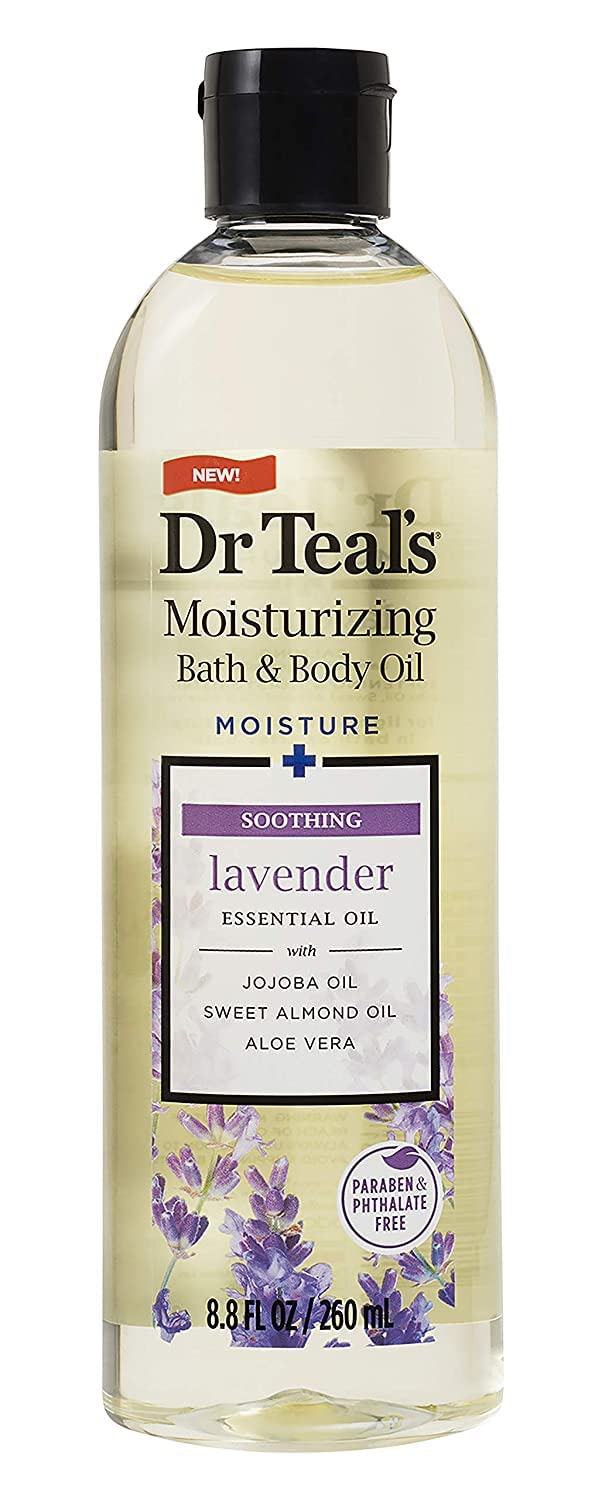 Dr Teal's Eucalyptus and Spearmint bottle refreshing the skin and mind