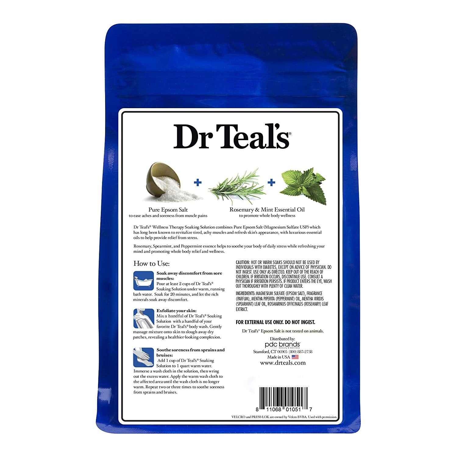 Dr Teal's two-pack salts ready for exfoliating body wash mix