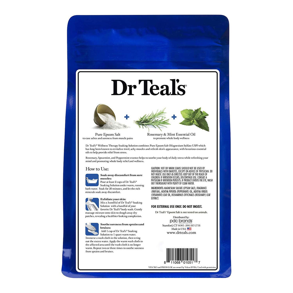 Dr Teal's two-pack salts ready for exfoliating body wash mix