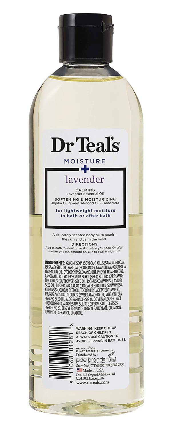 Dr Teal's Bath & Body Oil Gift Set packaging shown for at-home spa.