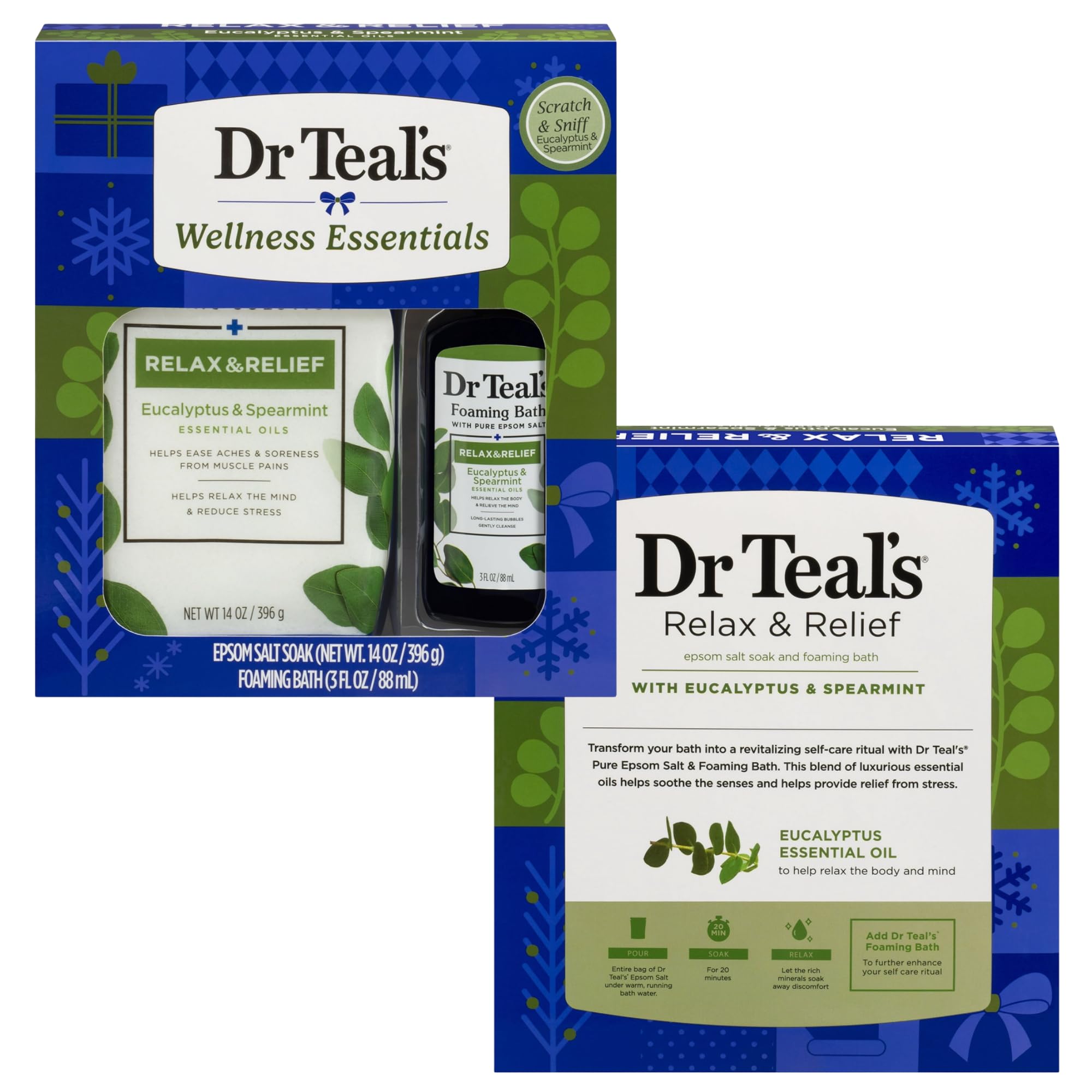 Dr Teal's Holiday Gift Set packaging ready for gifting