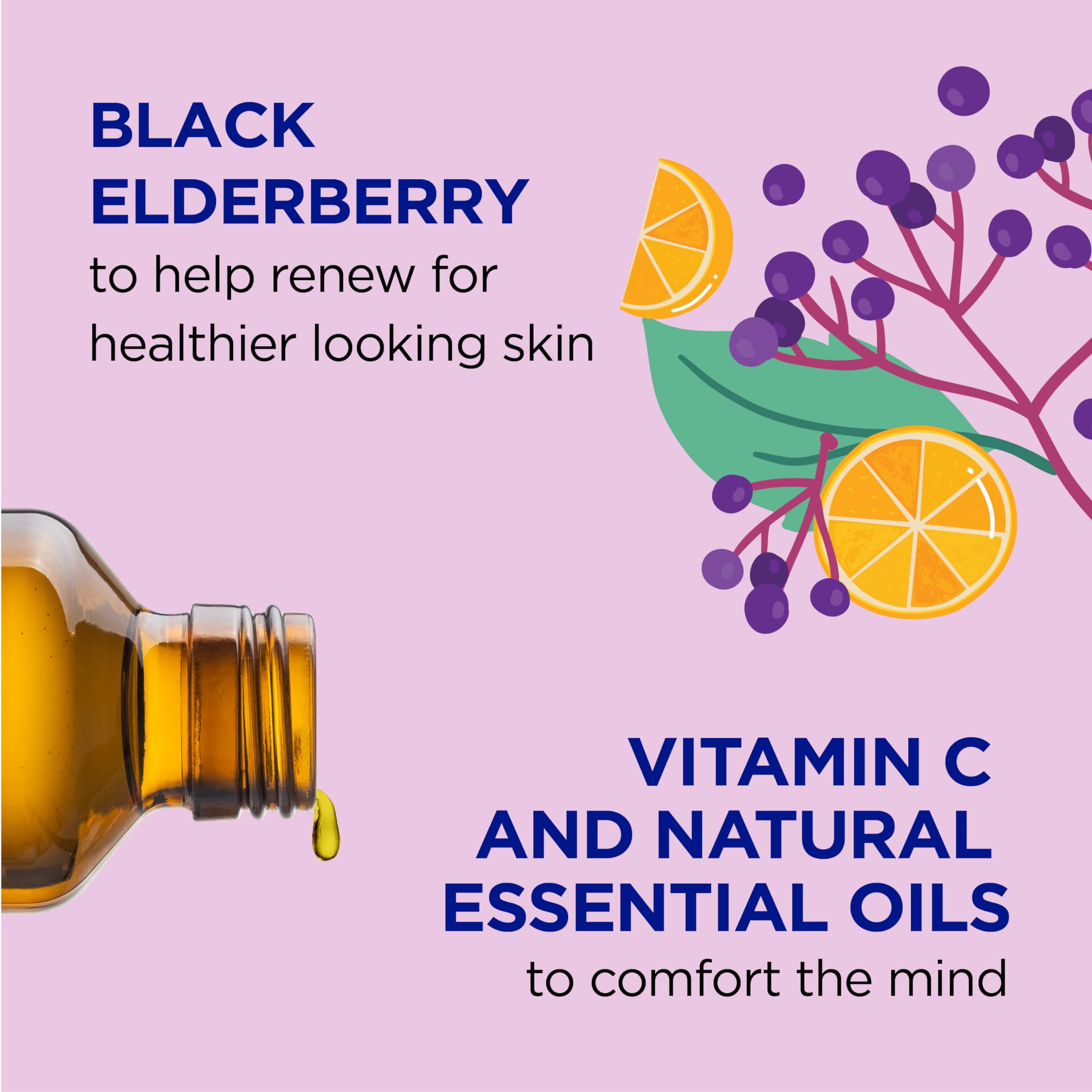 Dr Teal's Kids 3-in-1 Elderberry Bath bedtime routine with soothing scent