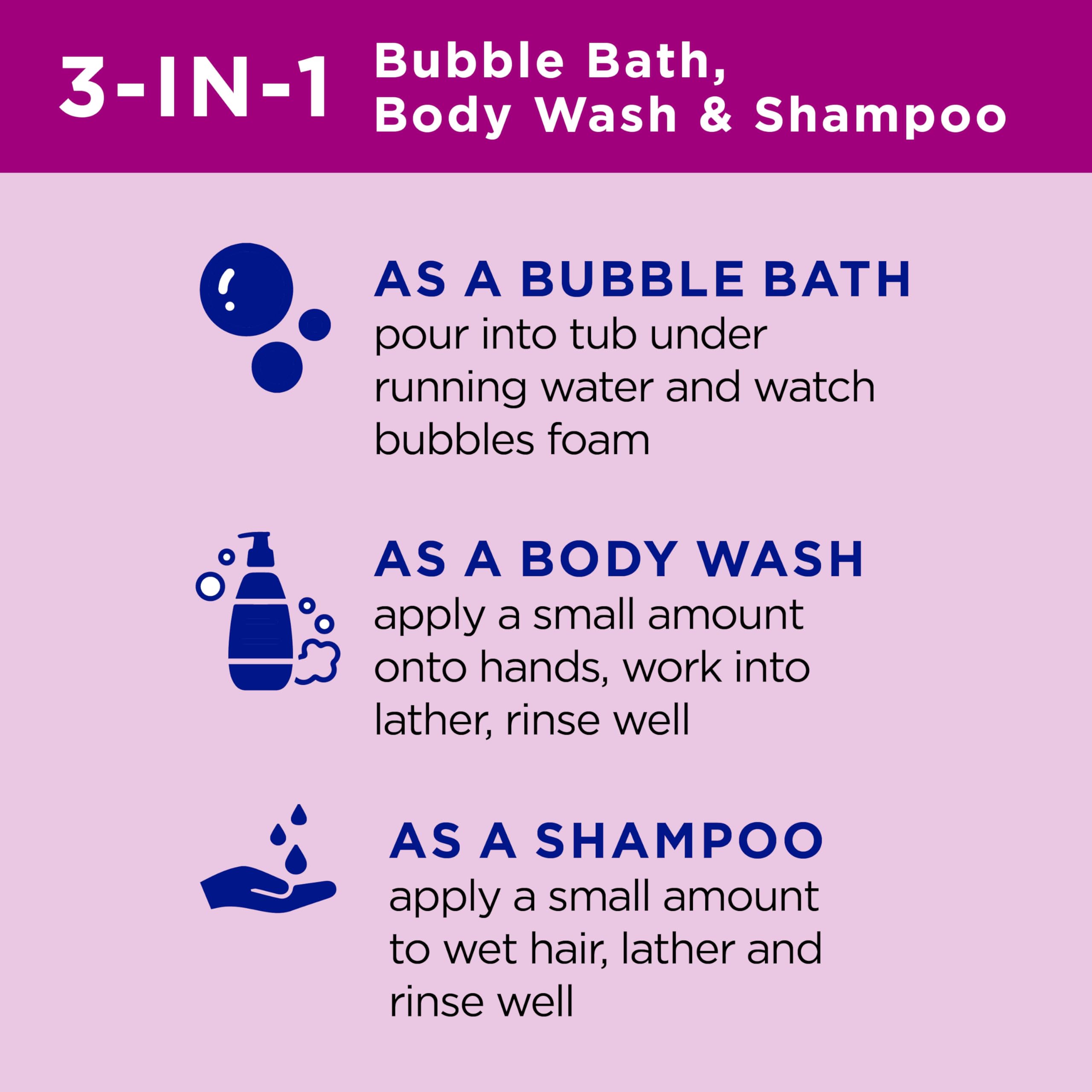 Dr Teal's Kids 3-in-1 Elderberry Bath natural ingredients label