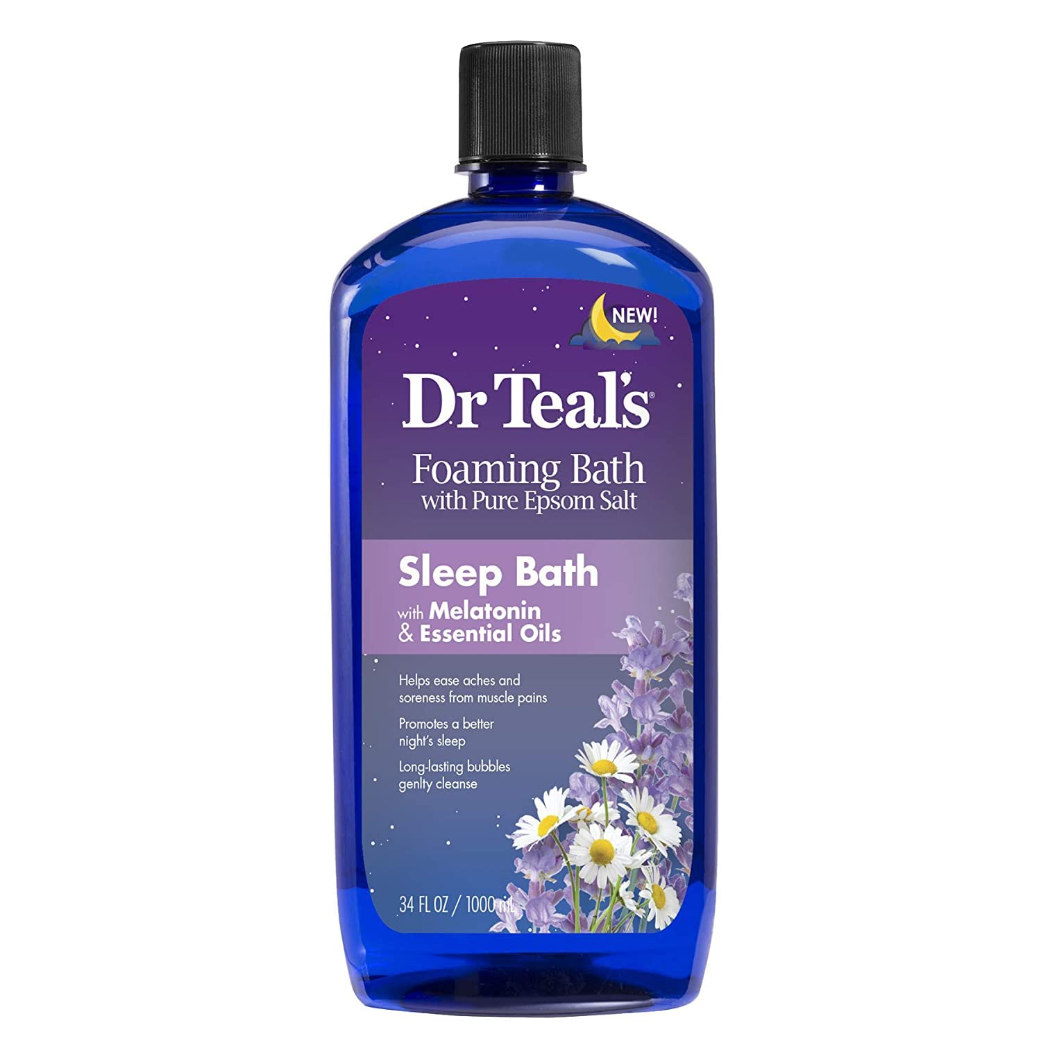 Dr Teal's Sleep Lotion applying after bath to nourish skin and promote restful sleep.