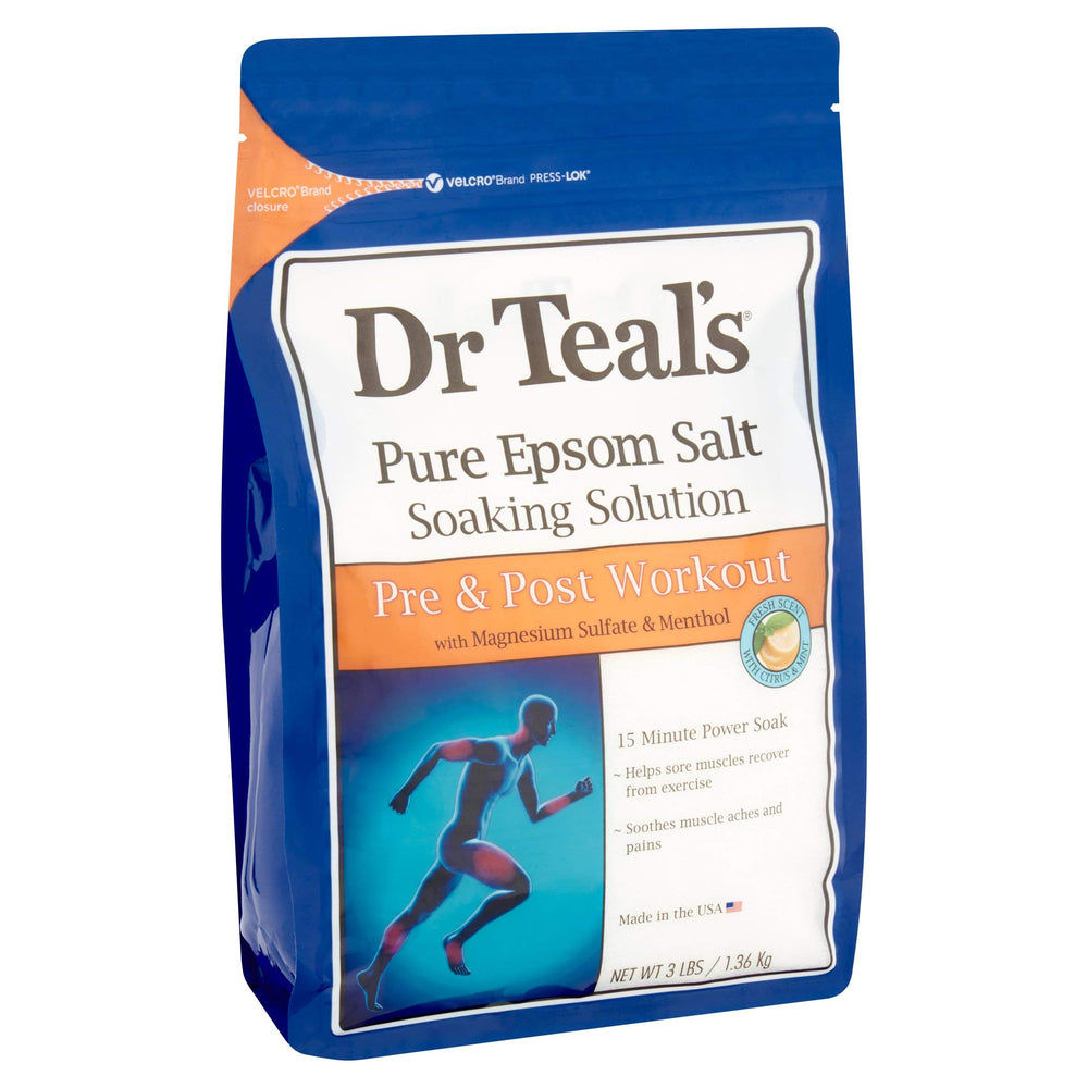 Dr Teal's Menthol-infused soak delivers cooling relief for tired areas.