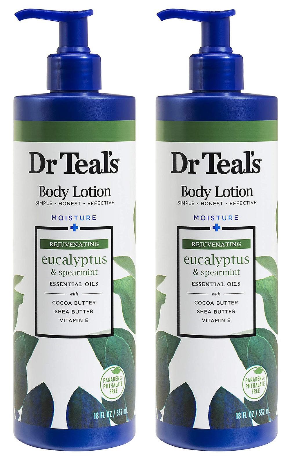 Dr Teal's Moisture Plus bottle front view for moisturized skin