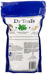 Dr Teal's Peppermint Foot Soak packaging shown for a cooling foot soak