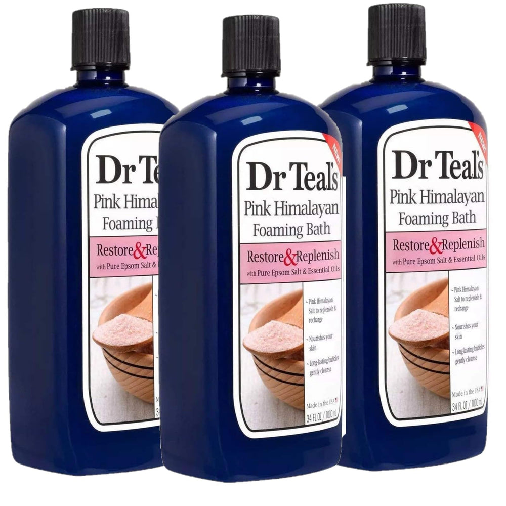 Dr Teal's Pink Himalayan Salt Foaming Bath: mineral-rich soak for a relaxing, spa-like experience