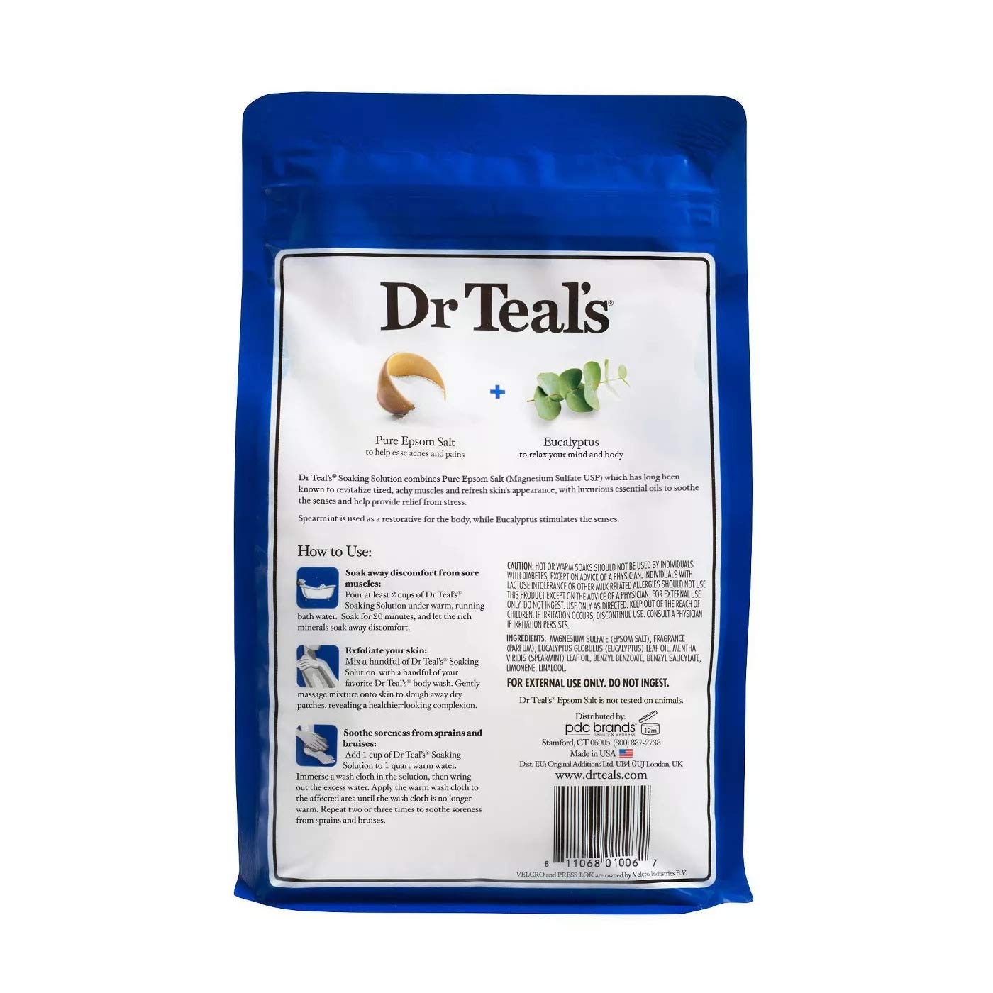 Dr Teal's pure Epsom salt blend for post-workout recovery at home