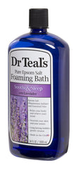 Dr Teal's Eucalyptus & Spearmint foaming bath bottle refreshing the senses.