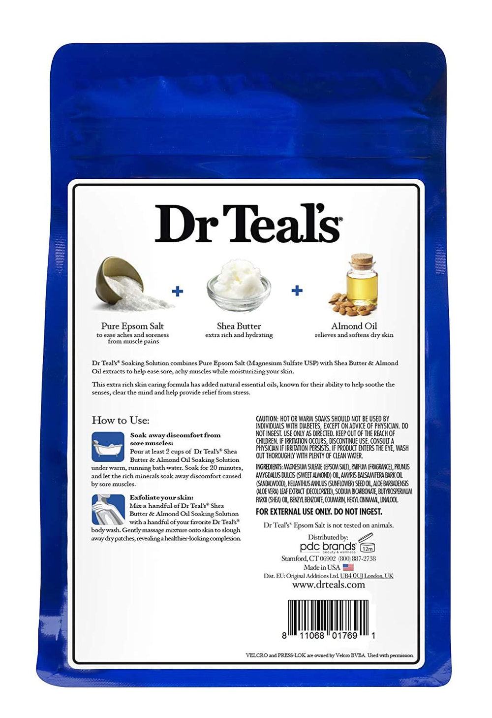 Dr Teal's relaxing bath scene conveys stress relief potential with natural ingredients.