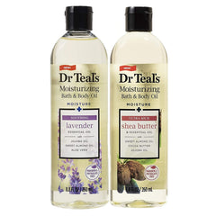 Dr Teal's Soothing Lavender bath oil 8.8oz bottle for relaxation and hydration.