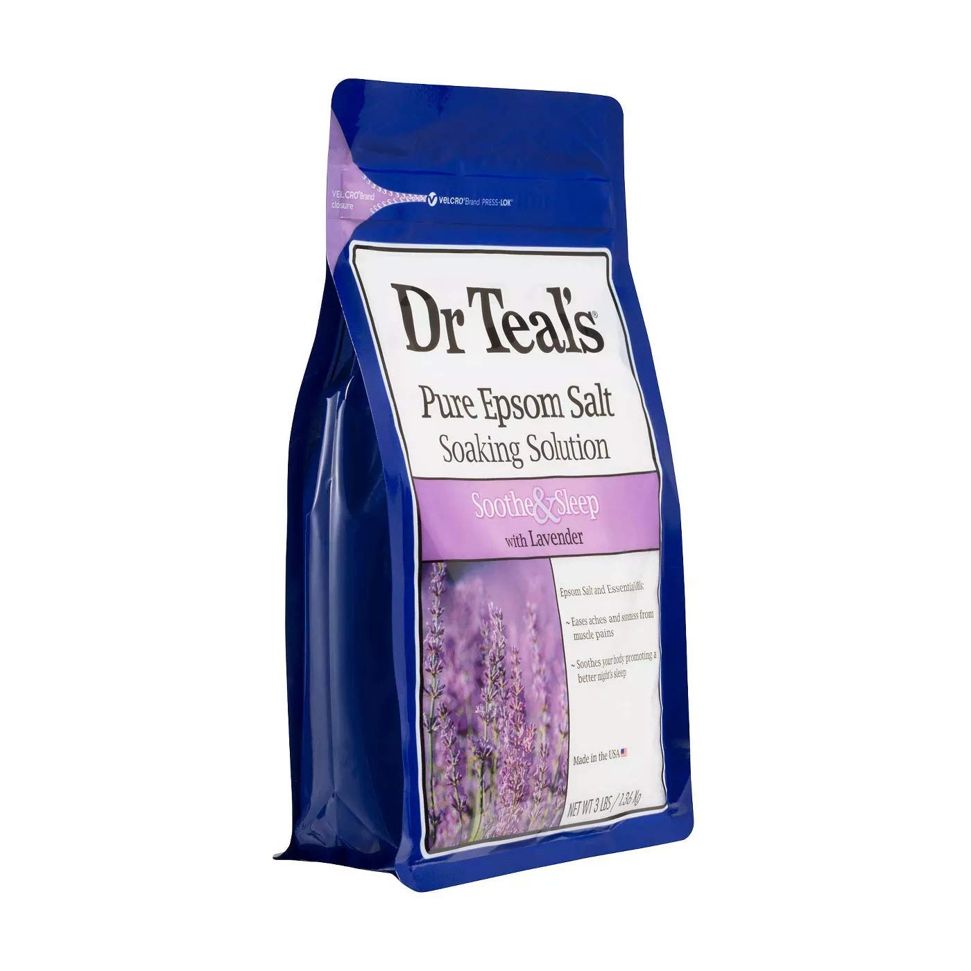 Dr Teal's Wellness Therapy Epsom Salt bag with rosemary and mint for post-workout relaxation.