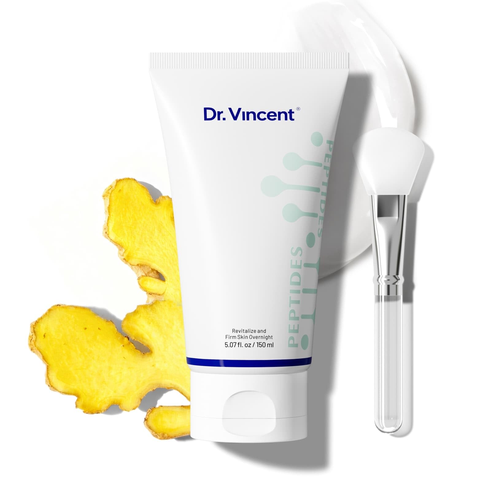 Dr Vincent Glass Glow Night Mask bottle with gold lid for overnight brightening