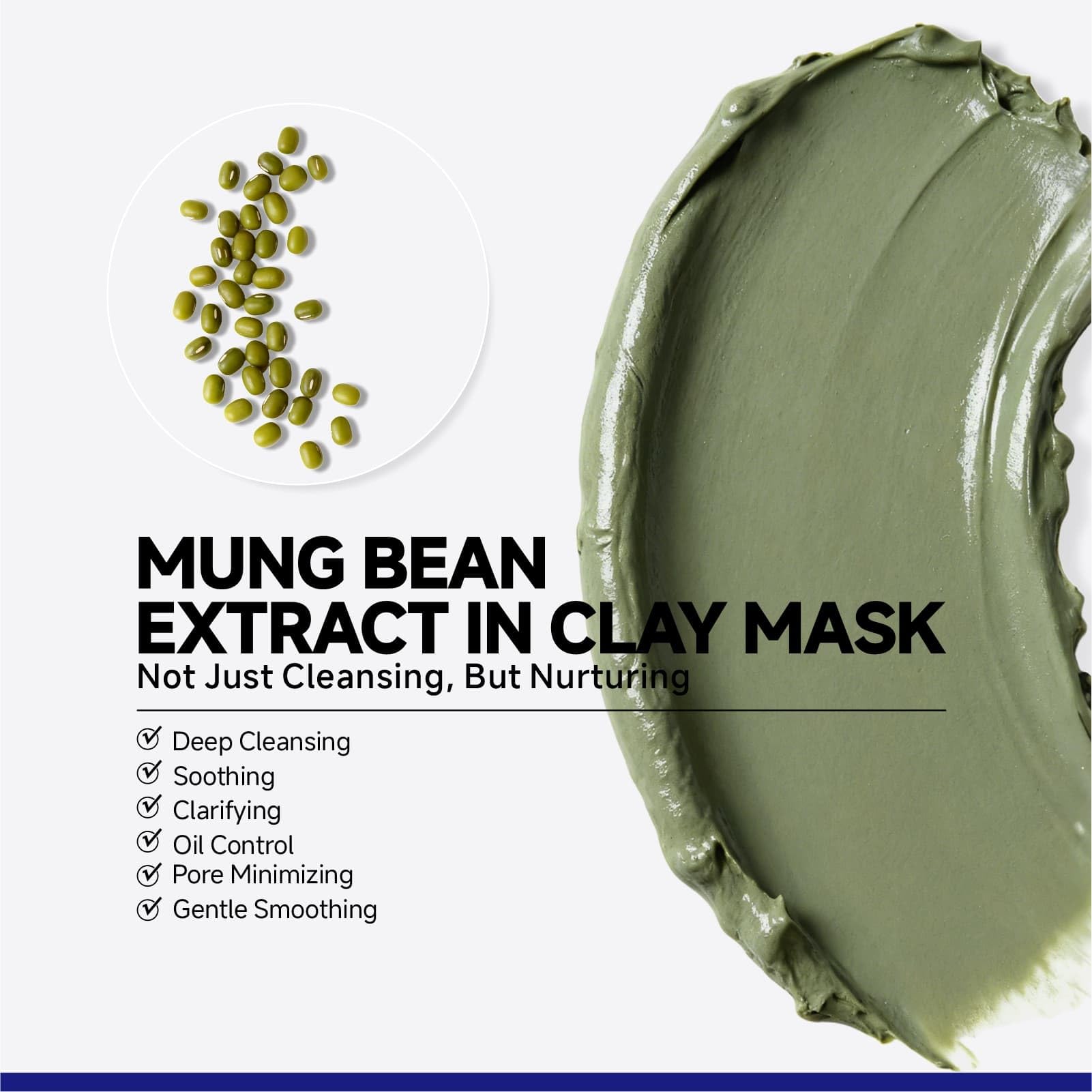 Dr Vincent green clay mud texture captured for deep cleansing and gentle exfoliation.