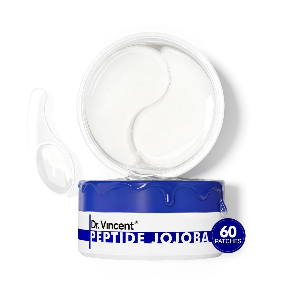 Dr Vincent Peptide Jojoba Under-Eye Patches hydrate skin and reduce the look of dark circles.
