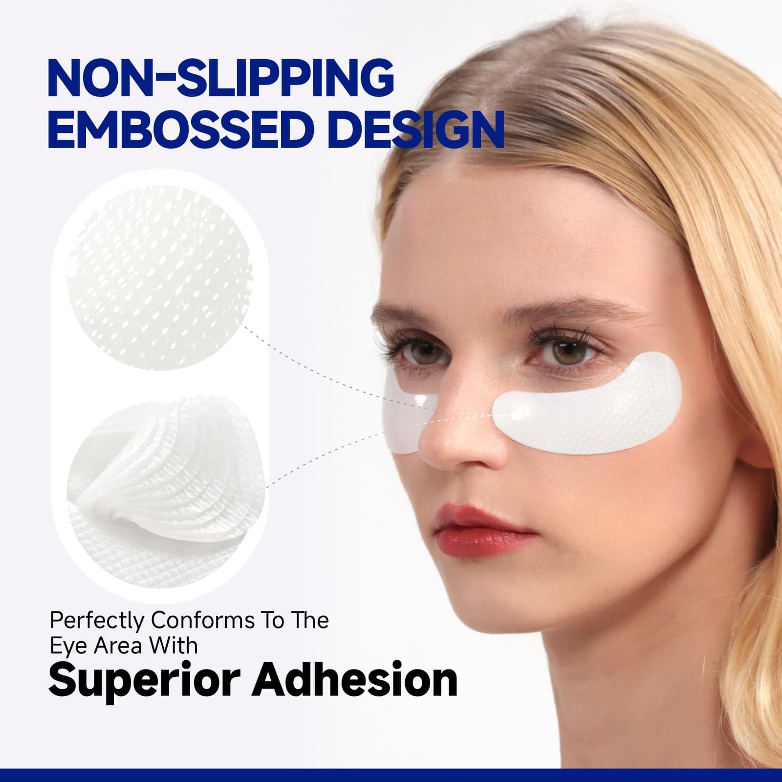Dr Vincent peptide under-eye patches become translucent as serum absorbs, signaling activation.