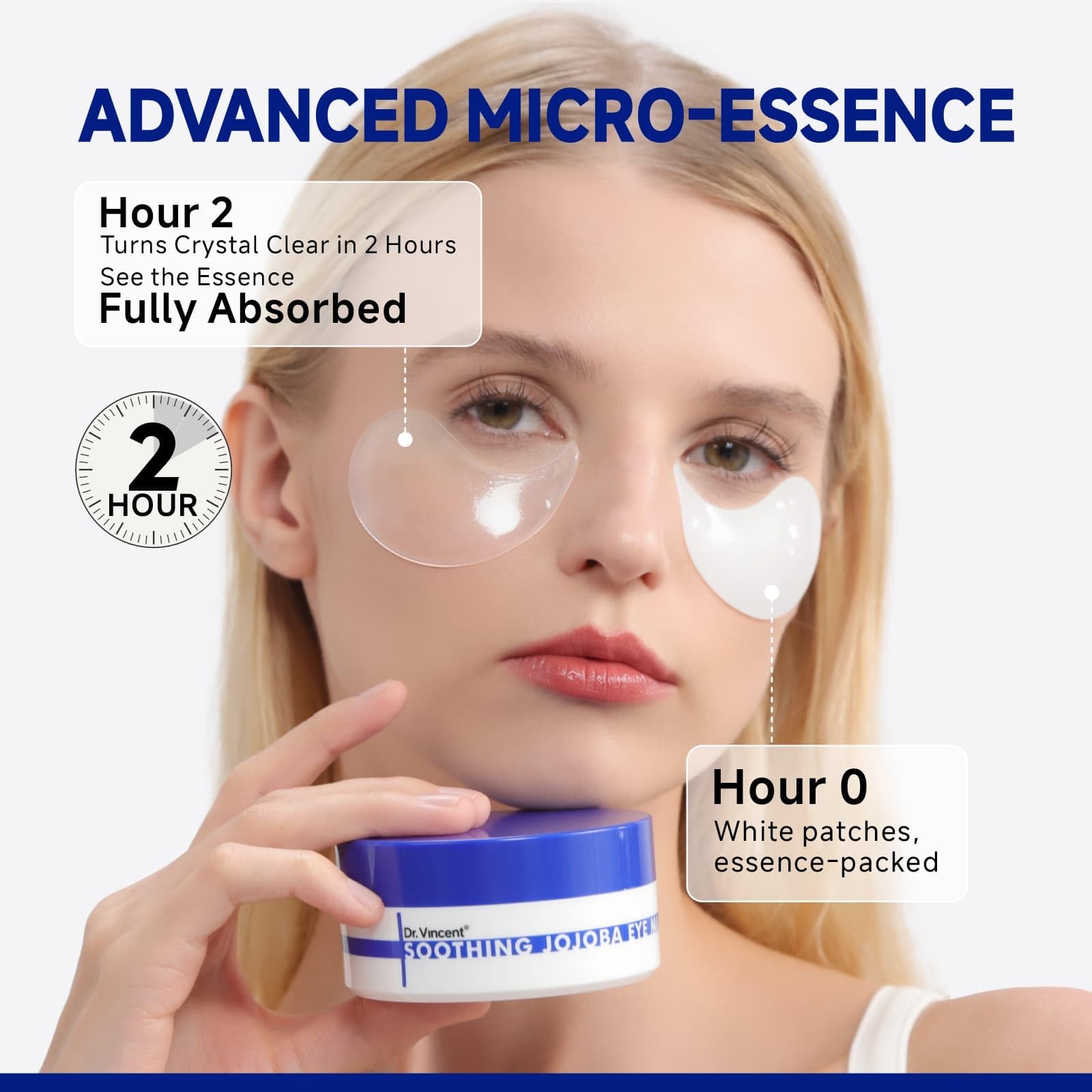 Dr Vincent Vegan Fragrance-Free Eye Patches for comfortable, gentle eye care.