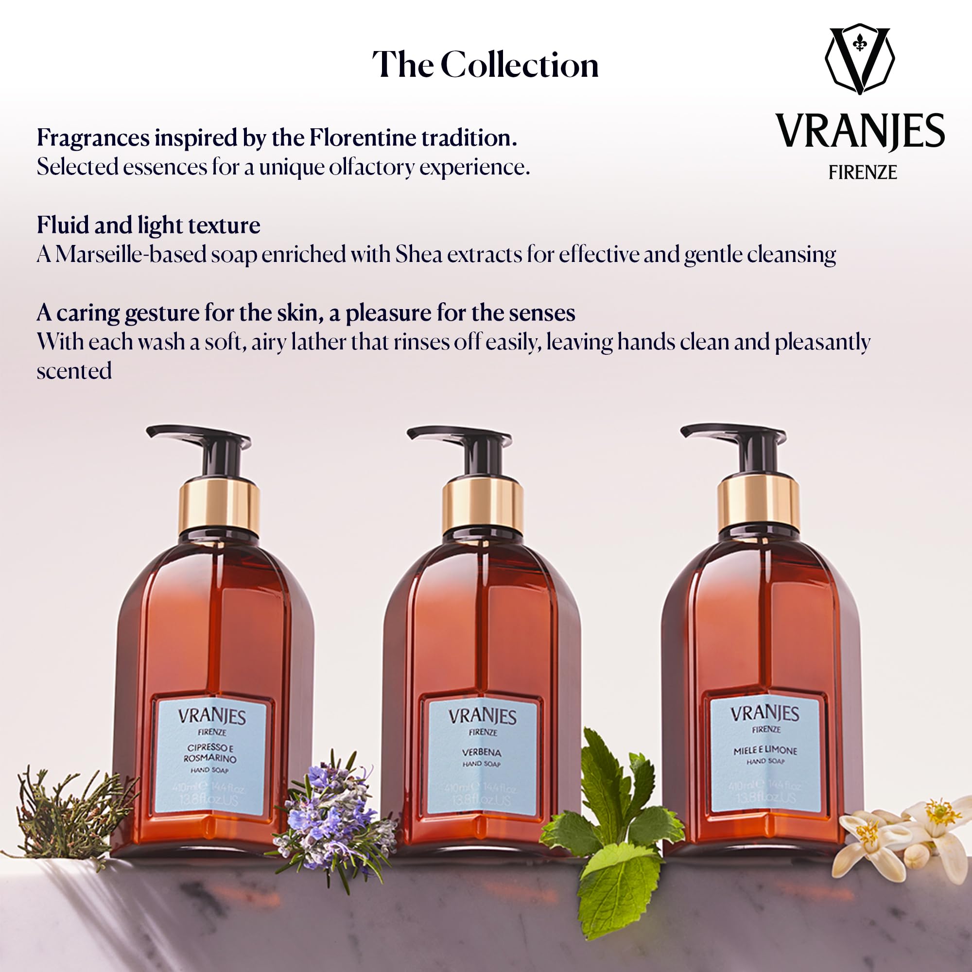 Shea butter and ingredients highlight nourishing feel during washing.