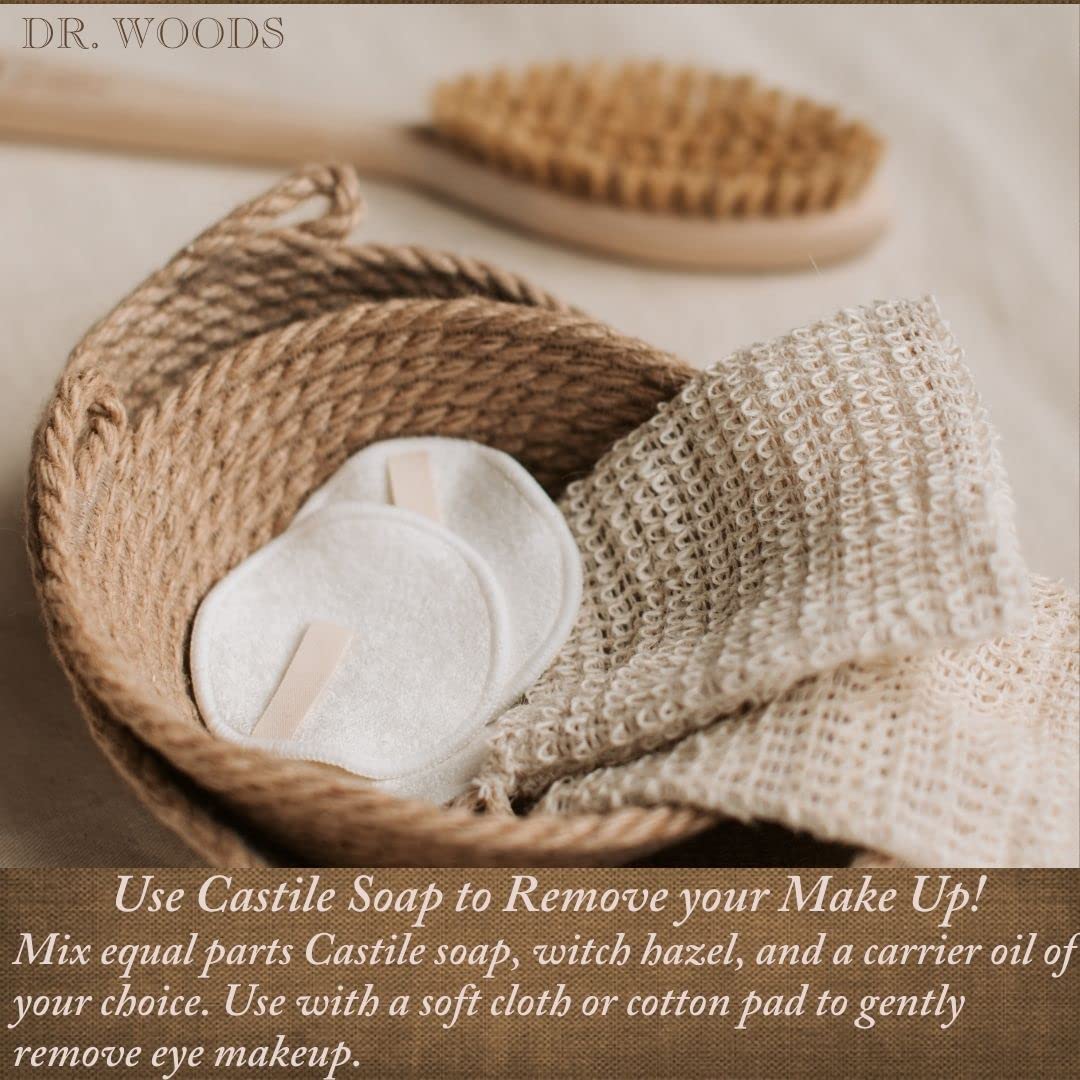Fragrance-free Dr. Woods castile soap ideal for sensitive routines.