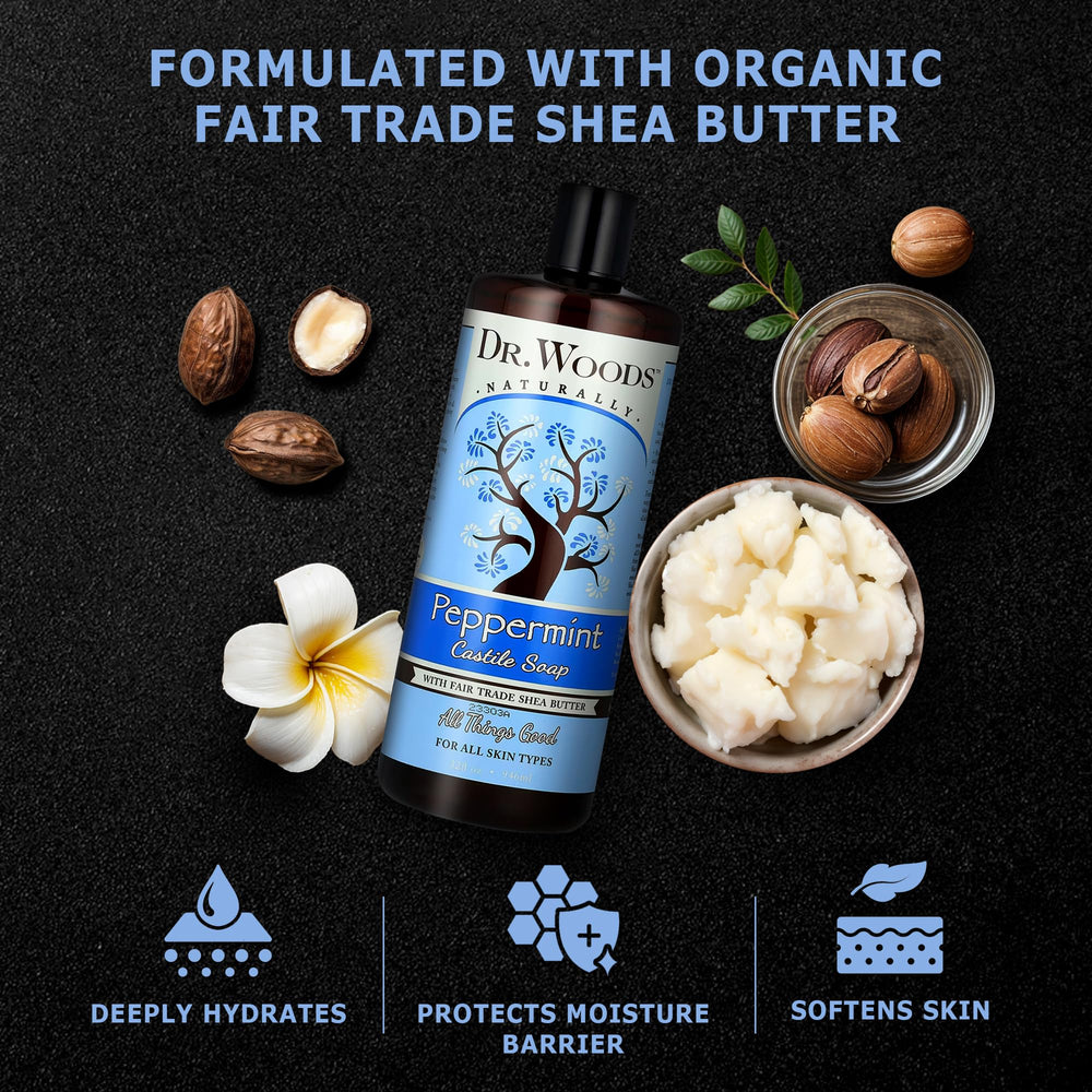 Dr. Woods organic shea butter ingredient emphasizes natural moisture