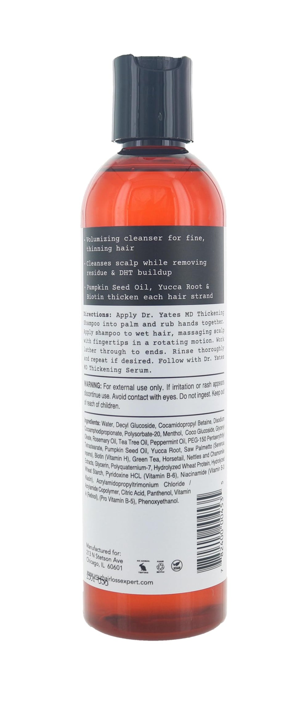 Dr. Yates MD Hair + Science shampoo lather demonstrates gentle cleansing and protection.