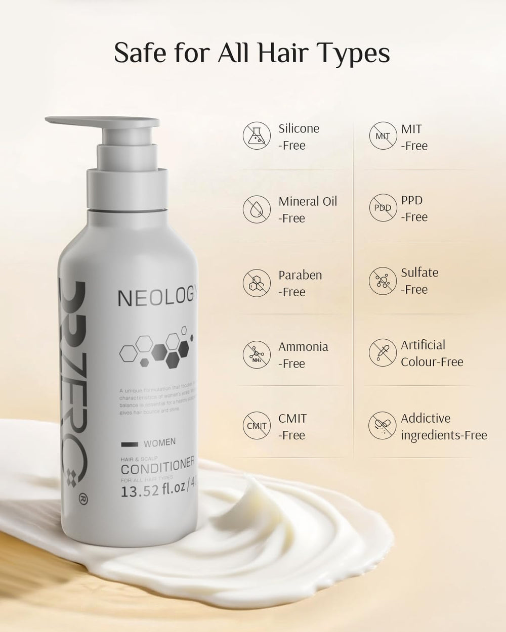 DR ZERO Neology bottle on bathroom shelf ready for daily routine