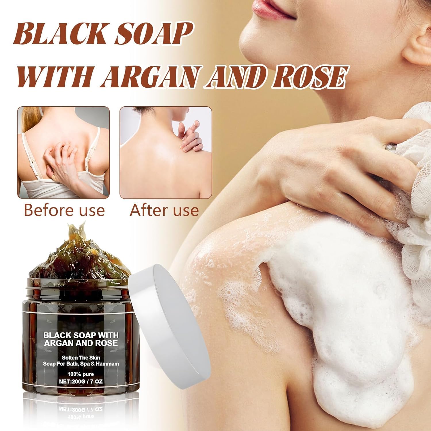 Dragon Honor Rose-infused soap – rose aroma enhances bath relaxation.