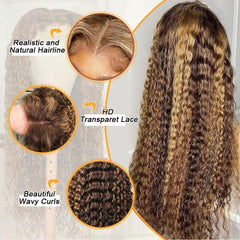 Draixil HD transparent lace front wig offers natural look on any skin tone.
