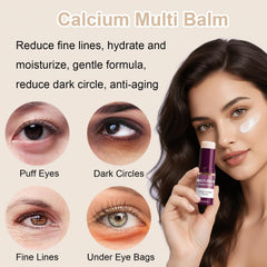 DreamCatching Calcium Multi Balm Stick applied to the eye area supports smooth hydration.