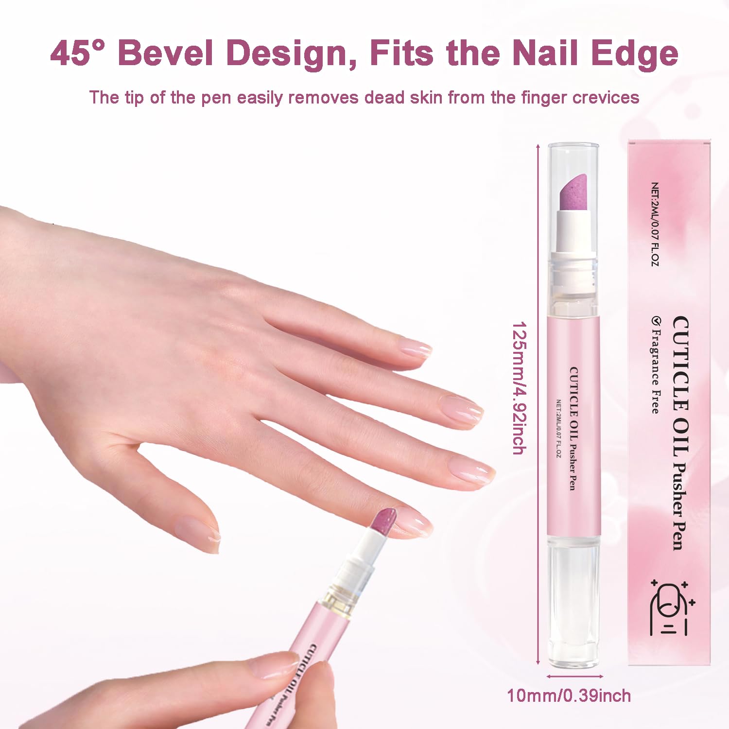 DreamCatching nail care pen in action shows portable, travel-friendly cuticle care.