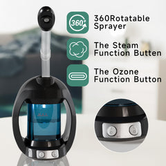 Dress Vous nano-ionic steamer action delivers fine mist for deeper facial cleansing.