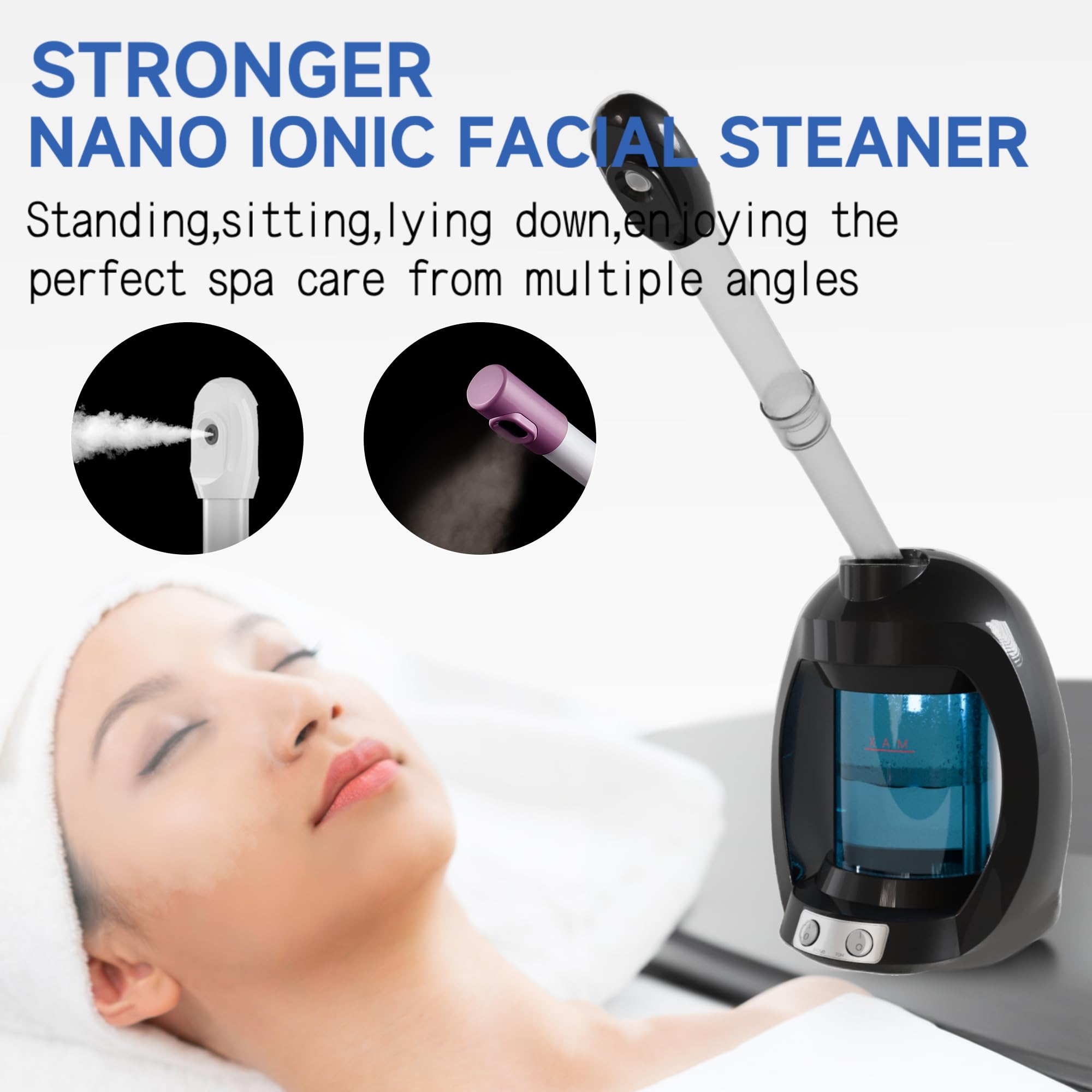 Dress Vous ozone light feature provides a bright cleaning glow for refreshed skin.