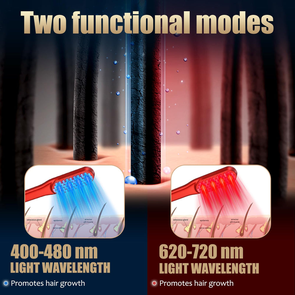 DREWALA Laser Hair Growth Comb A803 side view, ergonomic and portable.