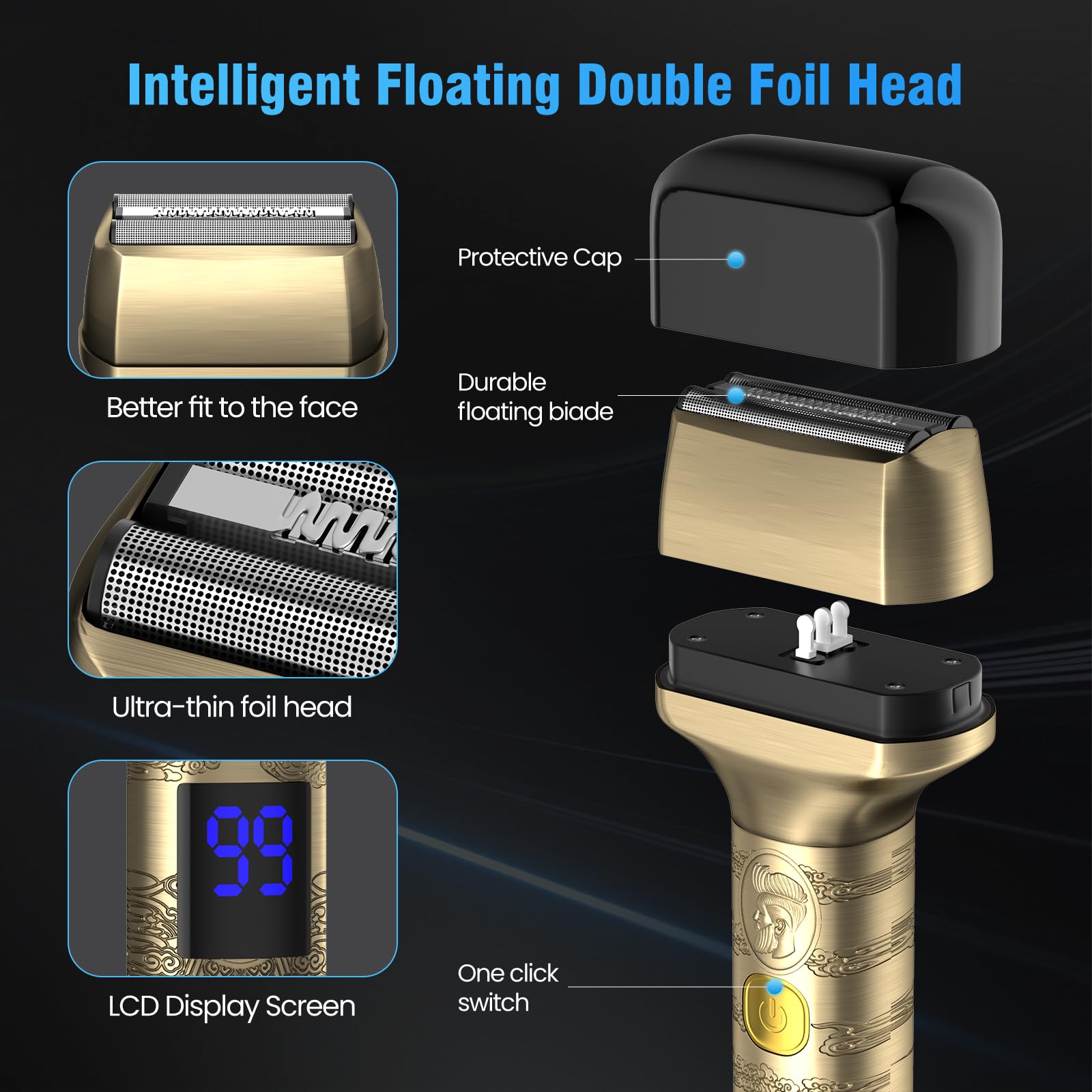 Drexila LCD display shows battery life at a glance