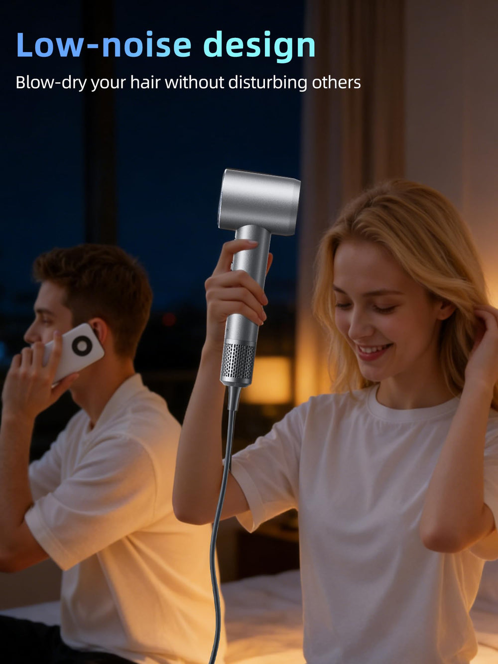 DRFLASH four heat settings with LED indicators for versatile styling