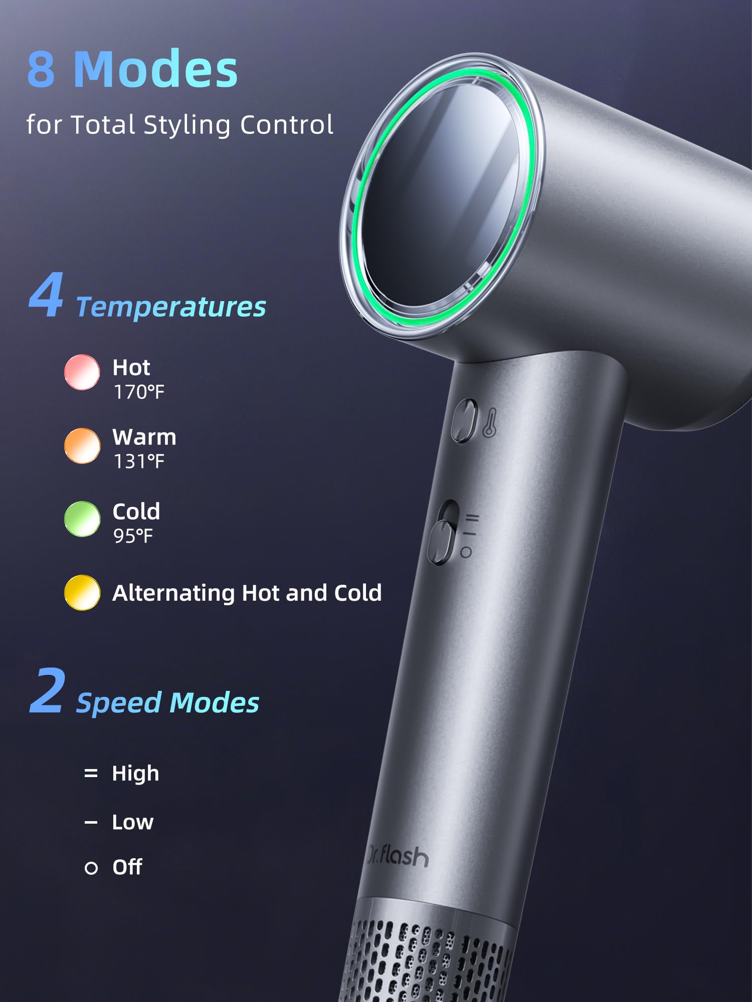 DRFLASH lightweight dryer at 0.89 lb ideal for gym and commute