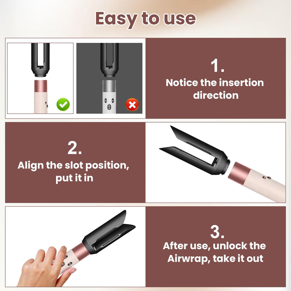 DrFlito tool compatible with Dyson Airwrap delivering natural straight looks
