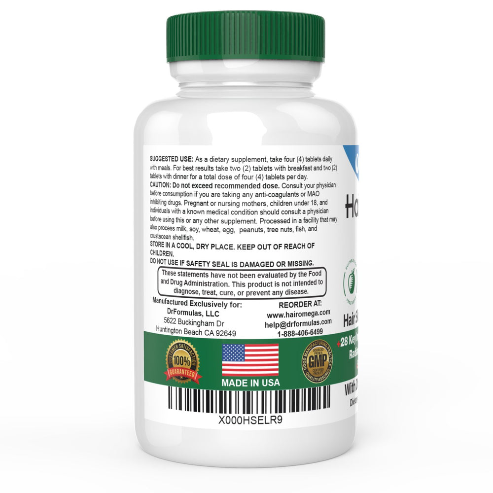 DrFormulas HairOmega packaging box displayed for easy daily wellness.