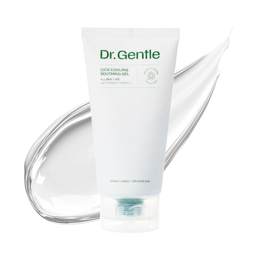 Dr.Gentle After Sun Cooling Gel bottle ready to soothe heat-stressed skin.