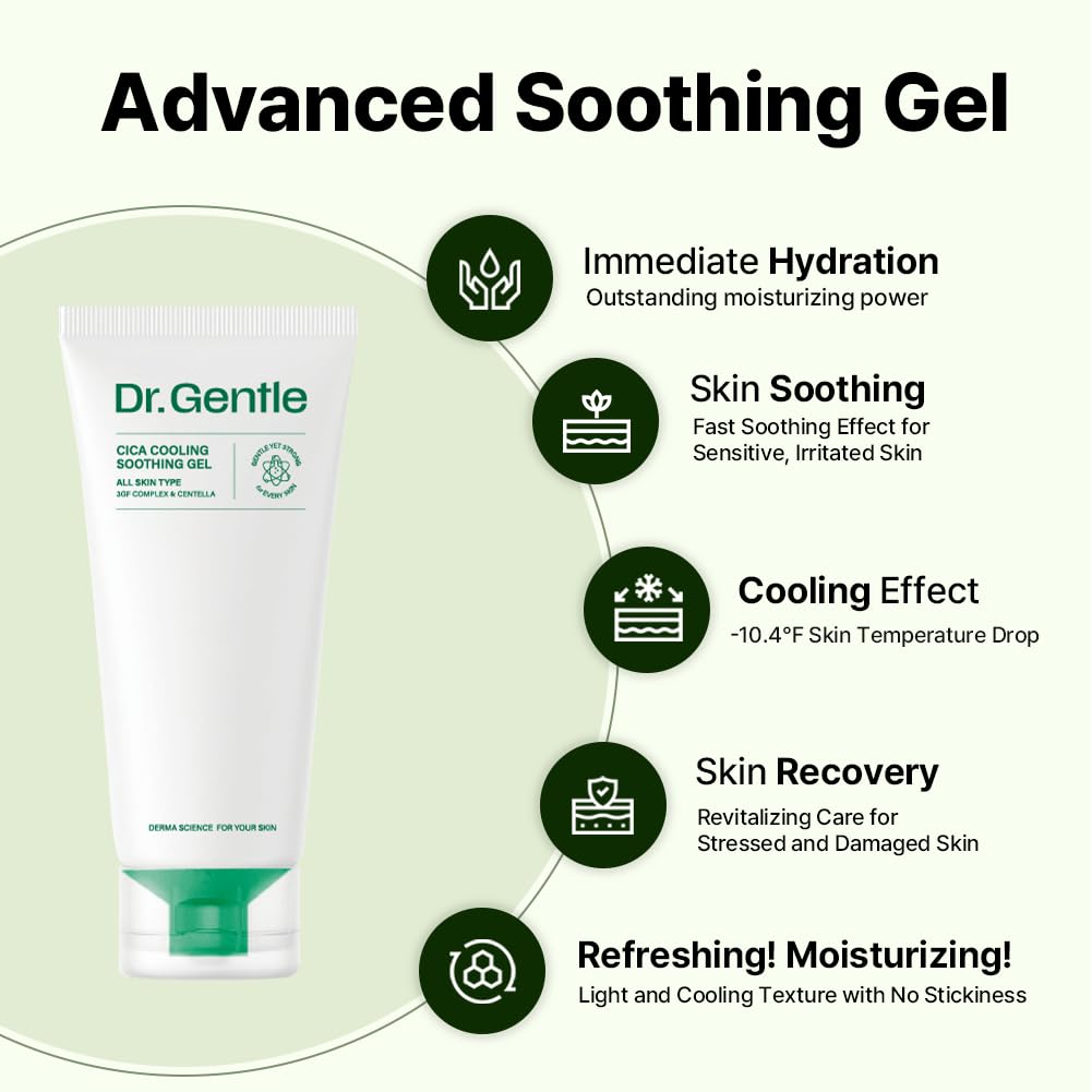 Outdoor use scenario with Dr.Gentle cooling gel after sun exposure.
