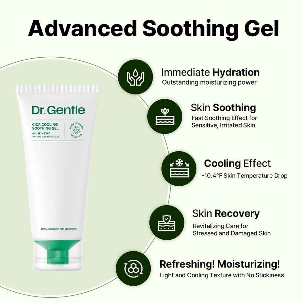 Outdoor use scenario with Dr.Gentle cooling gel after sun exposure.