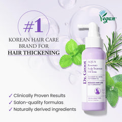 Dr.Groot tonic targeted for thinning areas to support fuller-looking hair.