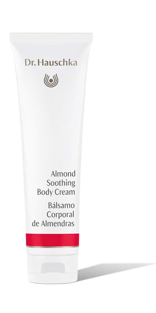 Dr. Hauschka Almond Soothing Body Cream bottle with gentle nourishment for sensitive skin.