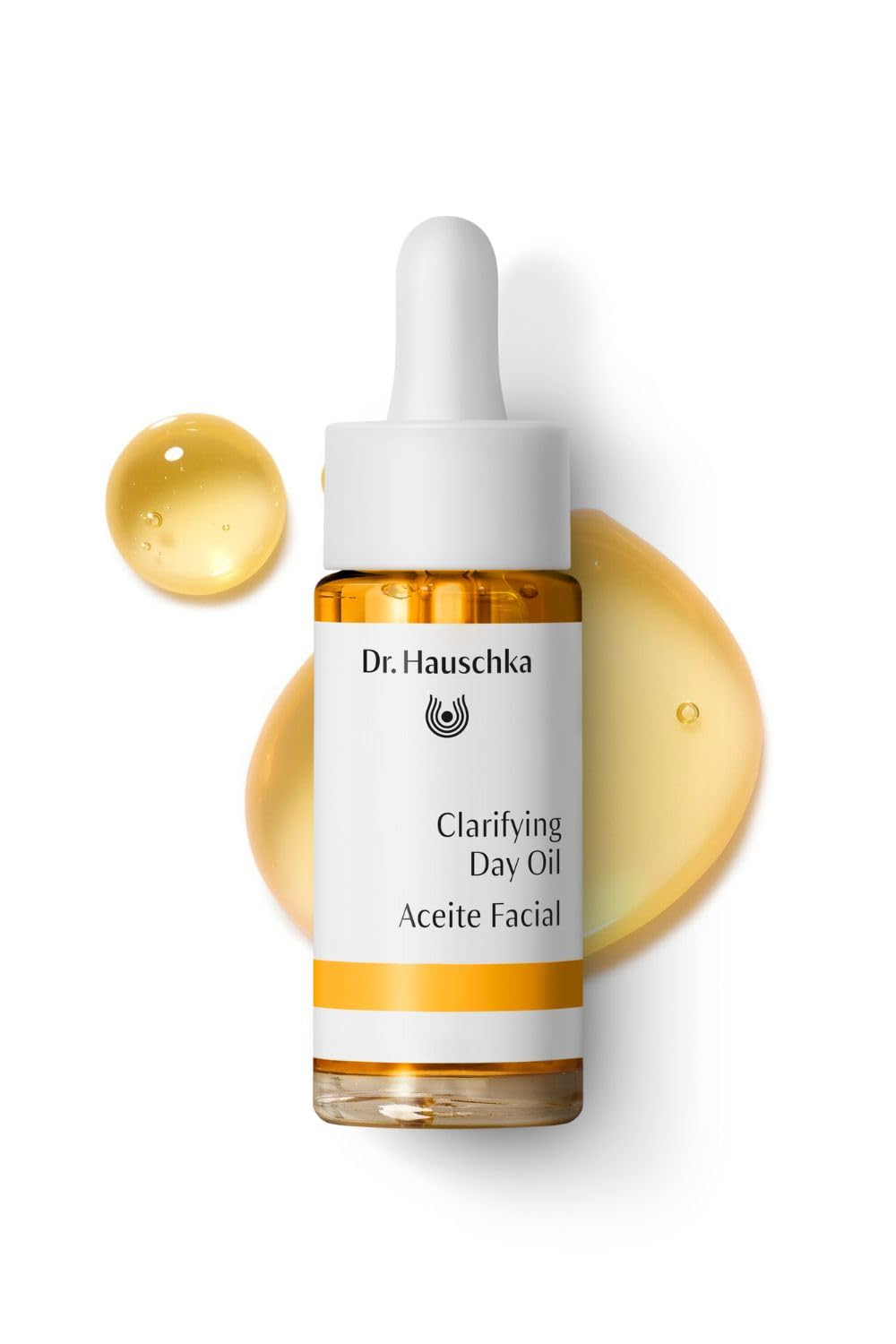 Dr. Hauschka Clarifying Day Oil dropper, showcasing a light, fast-absorbing formula.