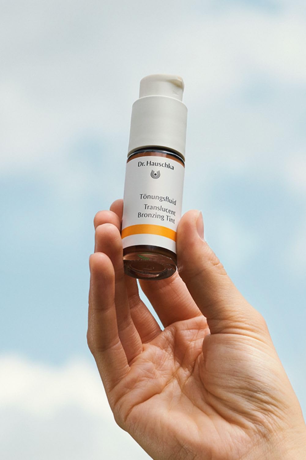 Fingertip application of Dr. Hauschka tint yields a natural glow.